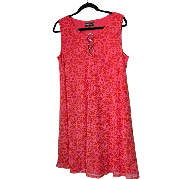 Harper 241 Dresses & Skirts - Harper 241 Floral Pattern Mini Dress with Decorative Buttons